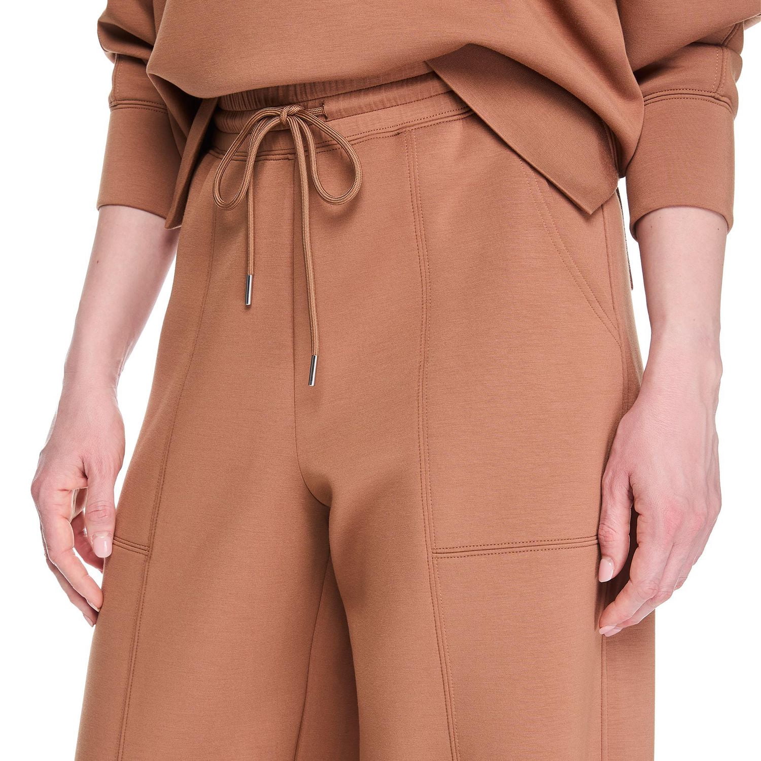 Pantalon de survêtement en tricot doux à coupe baril George pour femmes