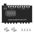 thumbnail image 2 of 4X 5-Band Car Audio Equalizer, Adjustable 5 Bands EQ Amplifier Graphic Equalizer with CD/AUX Input Select Switch,Black, 2 of 7
