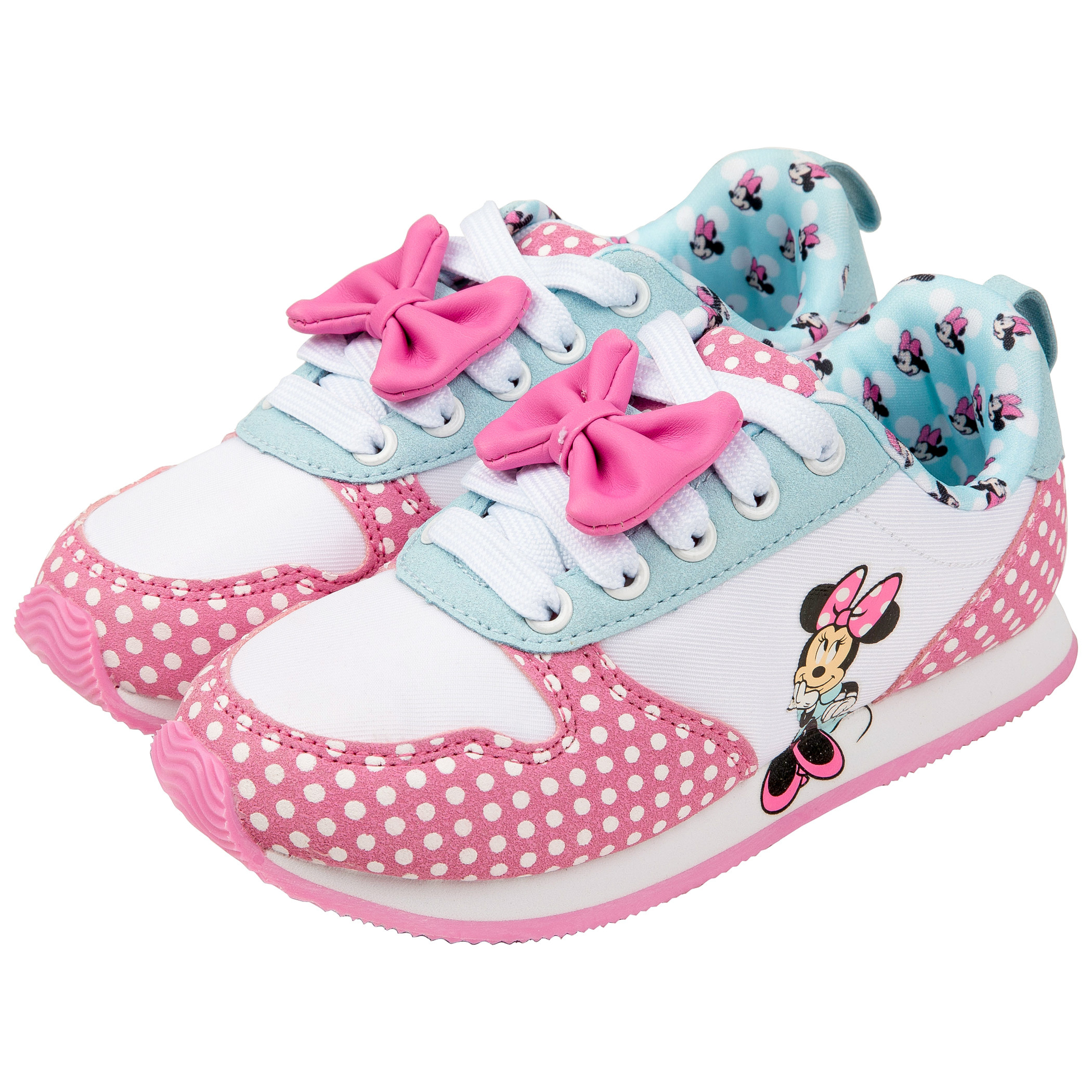 Minnie Mouse Big Pink Bow Girl's Runner Shoes-Size 12