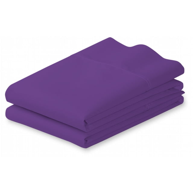 Taies d'Oreiller 100 % Coton, 400 Fils, 2 Pcs (Standard/Queen, Violet)