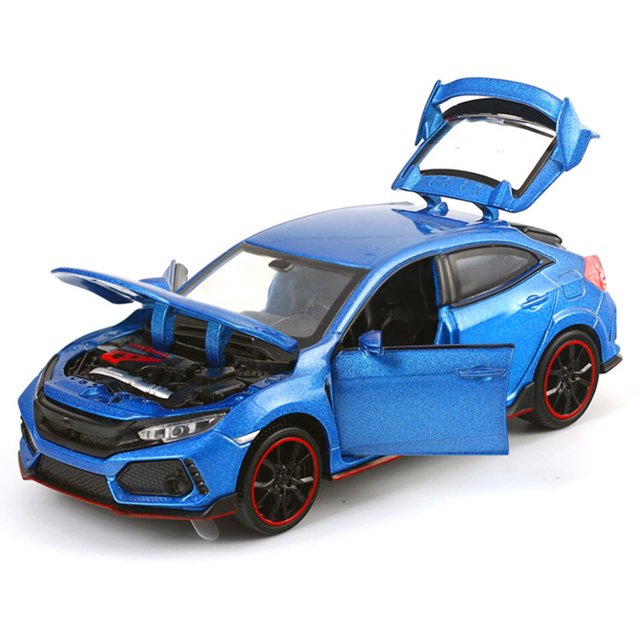 CUITING Alloy+ABS+Rubber 1 32 Model Car Diecast Sound & Light Gift for Honda Civic Type R