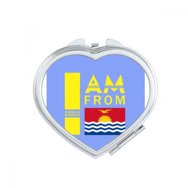 I Am From Kiribati Art Deco Fashion Mirror Travel Magnification Portable Handheld Pocket Makeup