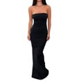 thumbnail image 2 of Faithtur Robe Sans Manches Épaules Dénudées pour Femmes Été Élégante Robe Moulante de Cocktail Mode Urbaine de Plage, 2 of 7