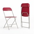 thumbnail image 1 of 2 Pk. HERCULES Series 650 lb. Capacity Premium Red Plastic Folding Chair, 1 of 9