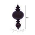 thumbnail image 3 of Vickerman MC198565 Ornement de Fleuron Rond en Bois Bordeaux de 9 Po - 3 par Sac, 3 of 3