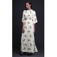 thumbnail image 3 of Bimba Robe Longue pour Femmes en Rayonne avec Papillons, Bohème, Plage, Cocktail, Fête, Maxi, Fendue - X-Grand, 3 of 6
