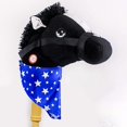 thumbnail image 3 of PonyLand Cheval Bâton Noir avec Jouet Sonore, 28 Pouces, 3 of 5