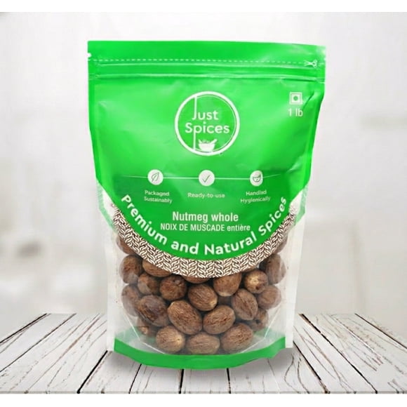 Just Spices - Muscade Entière, 1 lb (454 g), Produit de l'Inde, Épices Simples et Herbes