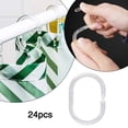 thumbnail image 2 of Riforla 24Pcs Shower Curtain Hooks Rings for Shower Window Rod Bathroom Supplies Hooks Clear, 2 of 8