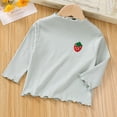 thumbnail image 1 of Cowsor Girls Soft Ribbed Peter Pan Collar Bow T-Shirt Sweet and Ribbed Knit Casua Cute Tops, 1 of 3