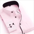 thumbnail image 1 of Fashion Men‘s Formal Long Sleeve Shirt Solid Color Button Up Business Work Dress Top, 1 of 6
