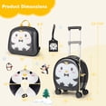 thumbnail image 3 of Gymax Ensemble de Bagages pour Enfant 4 Pcs avec Valise Cabine Rigide 14 Pieds' à Roulettes Pivotantes pour Tout-Petit Noir, 3 of 10