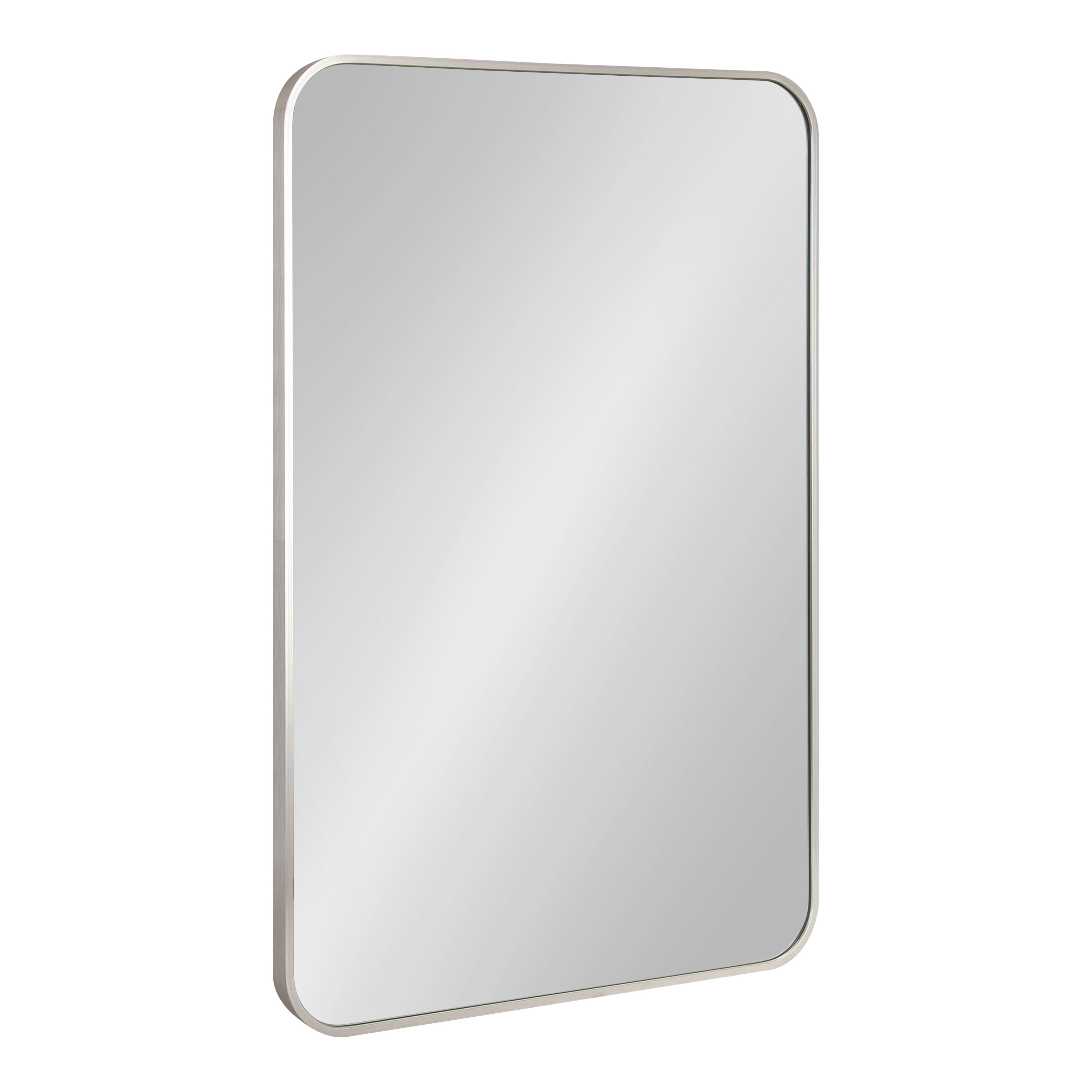 Kate and Laurel Zayda Miroir Mural Rectangulaire Encadré à Rayon, Argent 20x30