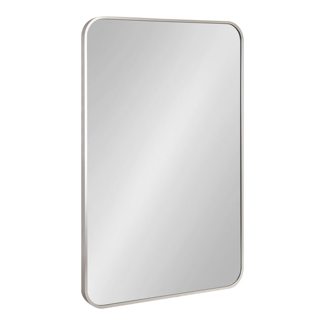 Kate and Laurel Zayda Radius Rectangle Framed Wall Mirror, Silver 20x30