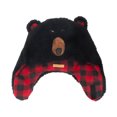 thumbnail image 1 of FlapJackKids - Reversible Sherpa Hat Black Bear/Monkey 6-24M, 1 of 2
