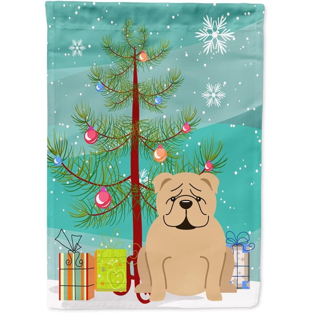 Caroline&#;s Treasures BBCHF Merry Christmas Tree Greater Swiss Mountain Dog House Flag Large Multicolor