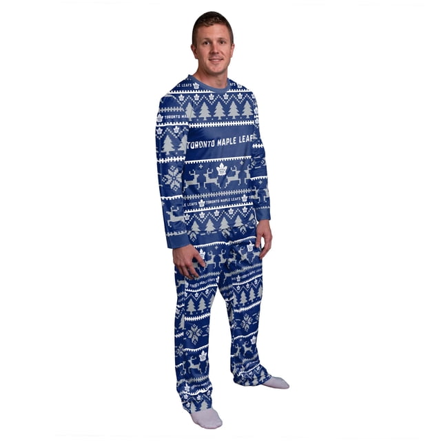 Ensemble de Pyjama pour Hommes Maple Leafs de Toronto LNH à Motif Textuel