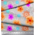 thumbnail image 3 of Soimoi Cotton Cambric Fabric Artistic Floral Print Fabric by the Yard 42 Inch Wide, 3 of 3