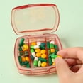 thumbnail image 4 of EGNMCR Organisateur de Vitamines Compact Portable 5 Compartiments Boîte à Vitamines Matin après-Midi Nuit Organisateur de Vitamines Divisé Étui de Rangement Scellé Transparent, 4 of 6
