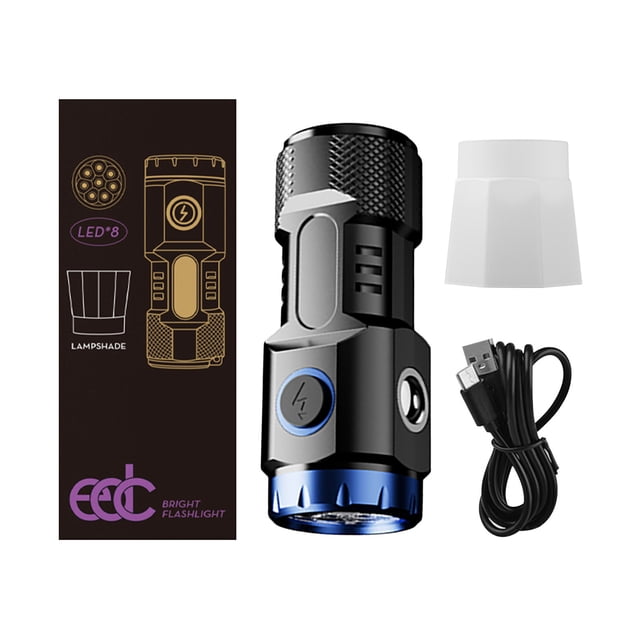 TopLLC Ultra Bright And Strong Light Flashlight Charging Outdoor Portable Long-range Flashlight Multi-core Wick Burst Flashlight on Clearance