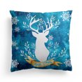 thumbnail image 2 of Watercolor Christmas Throw Pillow Cover Cushion Case for Sofa Couch 18" x 18" Inch ，4PCS,Pattern 16, 2 of 4
