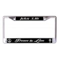 thumbnail image 1 of Cadre de Plaque d'Immatriculation Chromée Paix et Amour Jean 3:16, 1 of 1