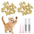 thumbnail image 1 of Uxcell Cat Nail Caps, Cat Claw Covers with Adhesive Glue and Applicators, Kitten Claw Caps Soft Paws, (40 Pcs, L, Crystal Gold), Intended for Pet Tips /  Nail Covers / Control Paws, 1 of 6