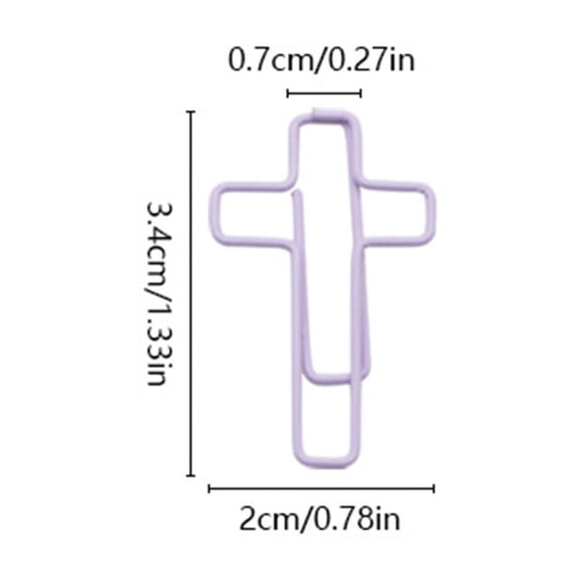 Coloured Paper Clips, Cross-Shaped Fasteners, Decorative Binder Clips with Vibrant Colours, Cute Stationery for Office, School, and Home, 50-Piece Set