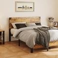 thumbnail image 3 of QinaQin Cadre de Lit avec Tête de Lit en Bois, Espace de Rangement sous le Lit, Support Robuste à Lattes en Bois, Conception Silencieuse, Aucun Matelas à Ressorts Requis, Facile à Assembler, 3 of 7