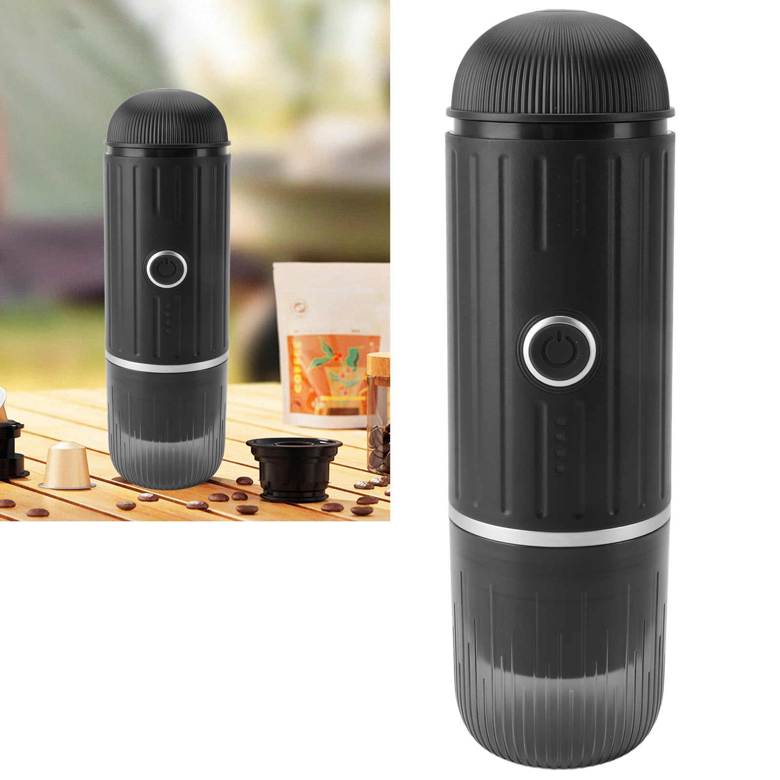 Portable Coffee Machine with USB Charging Port, Built in , Electric Coffee Maker for Travel, Camping, Hiking, Office, Home