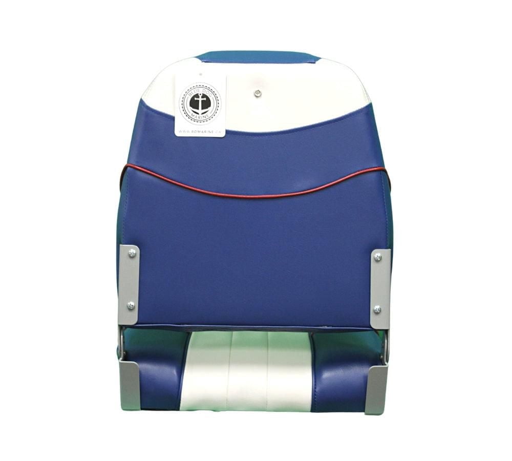 Blue Dog Marine Siège de bateau pliable de qualité supérieure à dossier haut, siège de bateau de pêche avec vis en acier inoxydable, chaise de bateau rabattable, chaises de capitaine pour bateau de pê