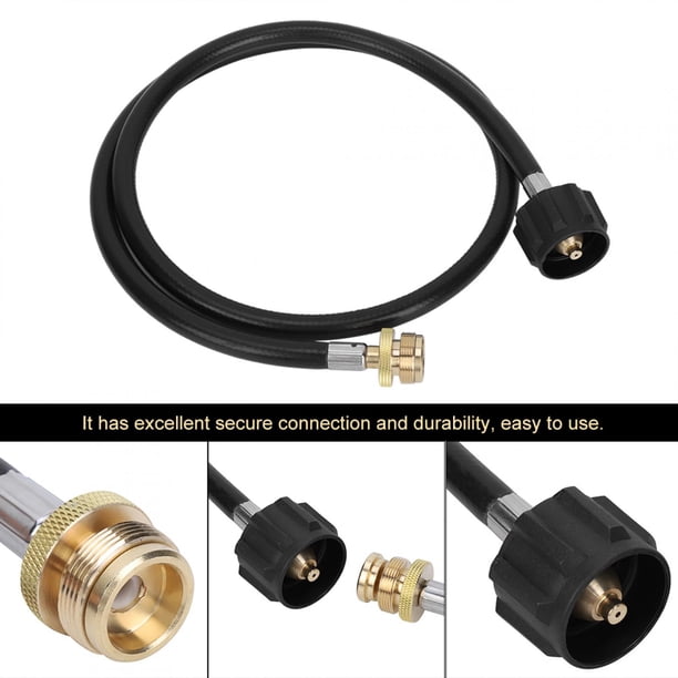 Adaptateur De Tuyau De Cuisinière à Gaz Anwangda – Flexible, Métallique, 37 Cm – Pour Bouteilles Plat, Camping, Barbecue, Pique-nique