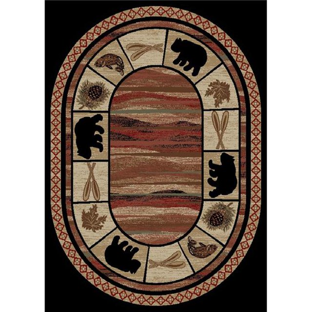 Mayberry Rug HS7463 8X10OV 7 ft. 10 in. x 9 ft. 10 in. Oval Hearthside Vogel Area Rug, Multi Color