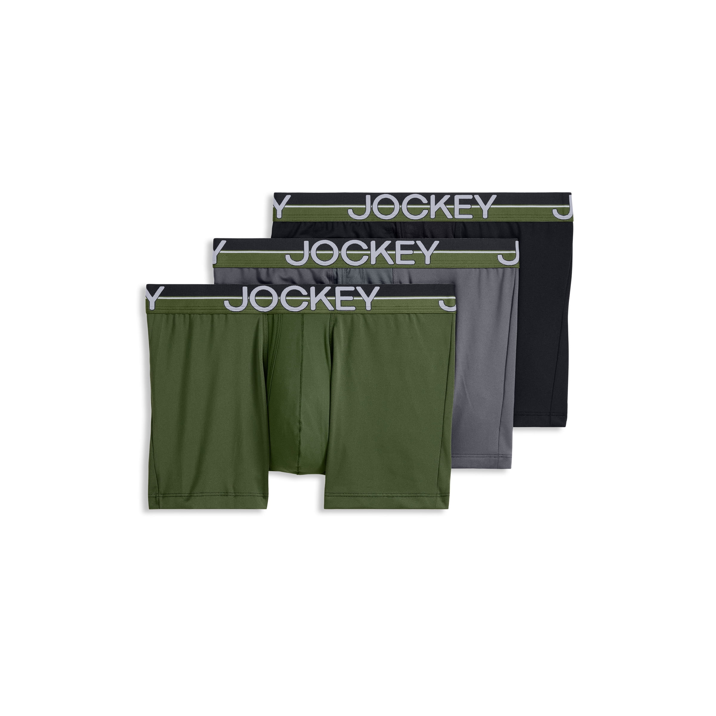 Jockey Men's Infinite Cool Microfiber Stretch 3.5" Trunk - 3 Pack