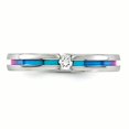 thumbnail image 4 of Edward Mirell Titane Saphir Blanc Multicolore Anodisé Bracelet 4 mm Taille 7, 4 of 4