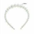 thumbnail image 1 of Bandeau Perlé Exquis Réglable Résistant à l'Usure Accessoires de Coiffure Chic Universel Cadeaux de la Saint-Valentin Diadèmes pour Femmes 18mm,4 Grandes Perles, 1 of 1
