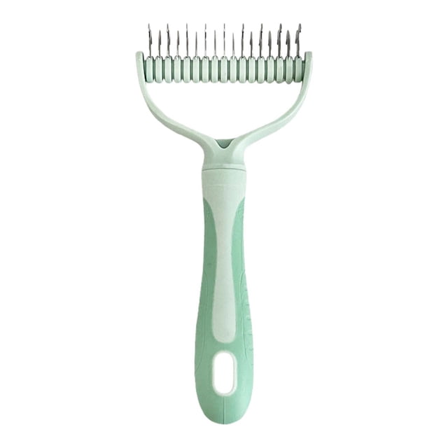 Pet Hair Removal Tool Stainless Steel Double Detangling Comb Safe Concave Design Gentle Durable for Cats Dogs All Coat Types Home Grooming