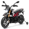 thumbnail image 1 of Gymax Moto pour Enfants 12 V sous Licence avec Phare et Roue d'Entraînement, Noire, 1 of 8