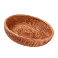 thumbnail image 3 of Wicker Bread Basket Round Handwove Wicker Fruit Basket for Home Fruit Wallet L, 3 of 8