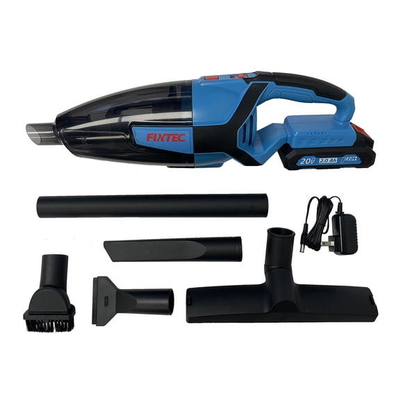 Fixtec 20V Cordless Hand Vacuum Kit with Battery, Charger & Accys