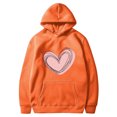 thumbnail image 5 of Plebaso Sweat à Capuche Imprimé Cœur pour Femmes, Manches Longues, Pull Ample avec Poches, 5 of 5