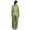 thumbnail image 3 of Moomaya Ensemble de Pyjama à Manches Longues et Shorts pour Femmes, Pyjama en Satin à Boutons pour Femmes, 3 of 6