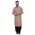 thumbnail image 1 of Atasi Printed Rayon Pathani Kurta With Solid Salwar For Mens Party Wear, 1 of 5