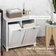 thumbnail image 4 of HOMCOM Armoire de Rangement pour Lessive à Bascule avec Panier à Deux Compartiments, Blanc, 4 of 10