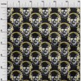thumbnail image 2 of oneOone Rayon Yellow Fabric Skull Sewing Material Print Fabric By The Yard 56 Inch Wide, 2 of 5