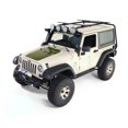 thumbnail image 1 of Fits 2007-2018 Jeep Wrangler JK Rugged Ridge Roof Rack 11703.01 Direct Fit; 300 Pound Load Capacity; Tilts For Access To Sunrider Soft Top/Freedom Hard Top; Powder Coated; Black; Steel, 1 of 2