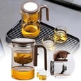 thumbnail image 2 of Storage Containers 2 Water Separation Glass Teapot With Wooden Handle Witchcraft Themed Tea Pot Clear Glass Infuser and Strainer for Precise Water Separation, 2 of 4
