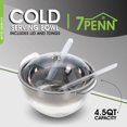 thumbnail image 4 of 7Penn Acrylic Appetizer Serving Tray - 4 Compartment Transparent Chilled Serving Platter with Flip-Over Ice Tray Lid, 4 of 4