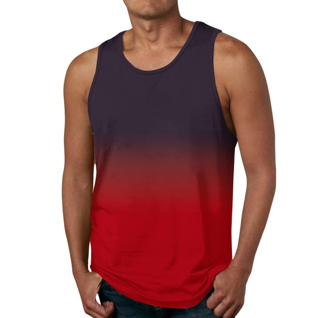 Ketyyh-chn99 Débardeur pour Homme Chemises pour Hommes Débardeur Coupe Régulière pour Homme Chemise Décontractée Sans Manches Légère Rouge,P