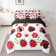 thumbnail image 2 of YST Cartoon Insect 7-Piece Comforter Set, Twin Size, Red Flower Floral Bedding for Boys Girls Room Decor, 2 of 4
